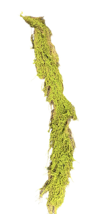 Thick Mossed Garland - Green/Brown (180cm long)