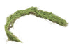 Thick mossed garland in green and brown tones, 180cm length, shown for woodland display