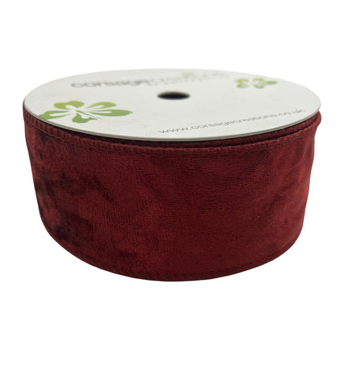 Deluxe Velvet Ribbon- Red (50mm x 10m)