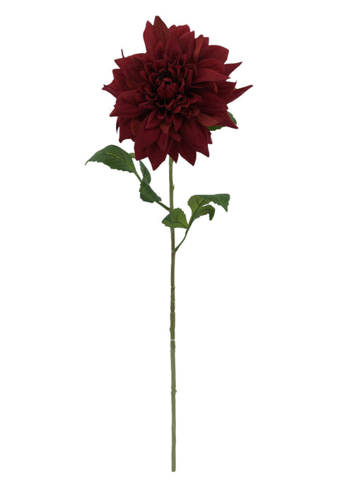 Single Velvet Dahlia - Red (72.5cm long)