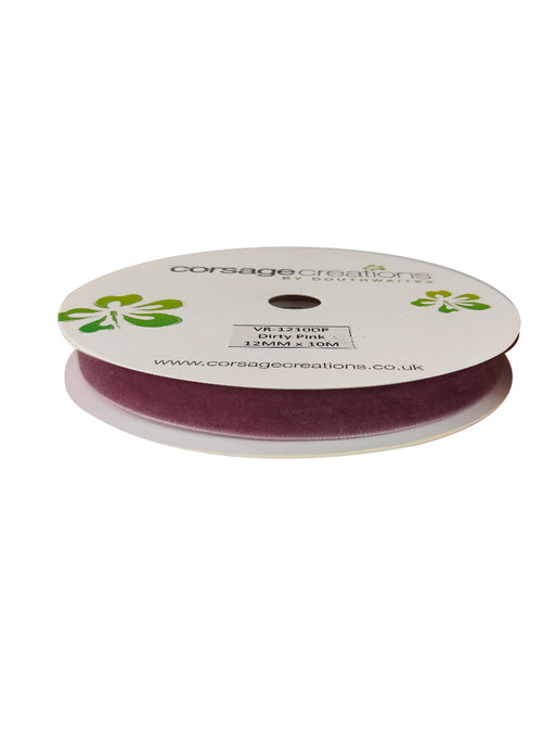 12mm Velvet Ribbon - Mauve (12mm x 10m)