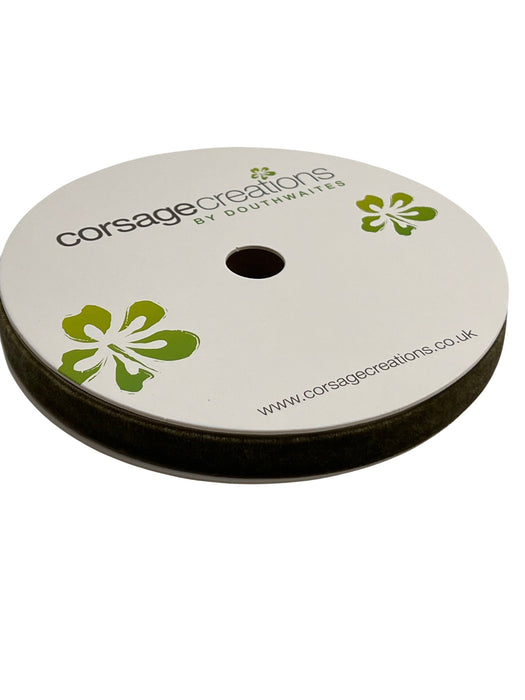 12mm Velvet Ribbon - Moss Green (12mm x 10m)