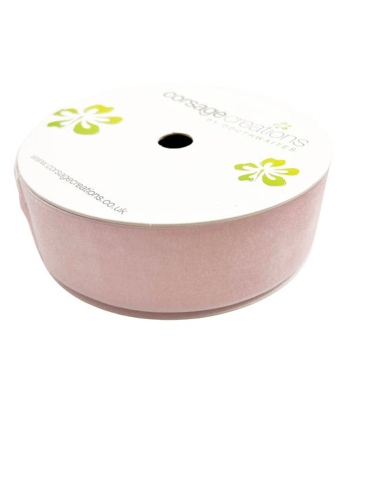 50mm Velvet Ribbon - Pale Pink (50mm x 10m)