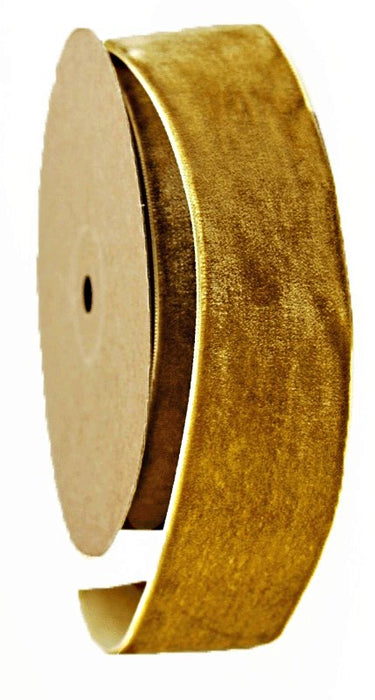 25mm Velvet Ribbon - Gold (25mm x 10m)