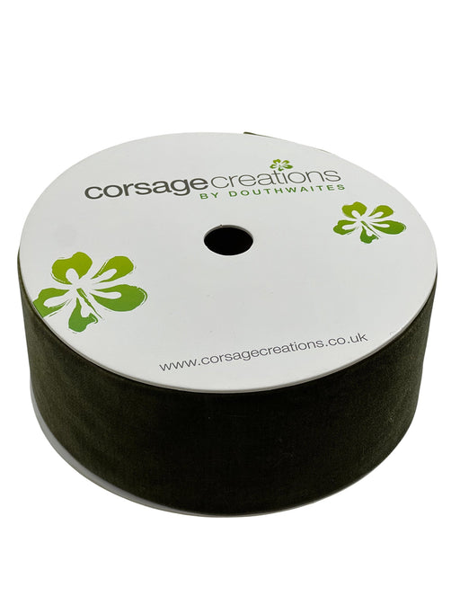 50mm Velvet Ribbon - Moss Green (50mm x 10m)
