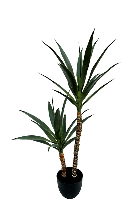 Artificial Yucca Tree in pot - Natural (UV protected, 2 heads, 108cm tall)