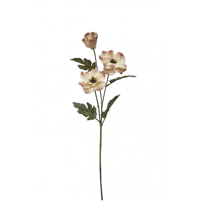 Anemone Spray - Mauve/Pink/Ivory (3 heads, 69cm long)