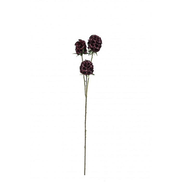 Artificial Scabiosa Stellata - Purple (3 heads, 71cm long)