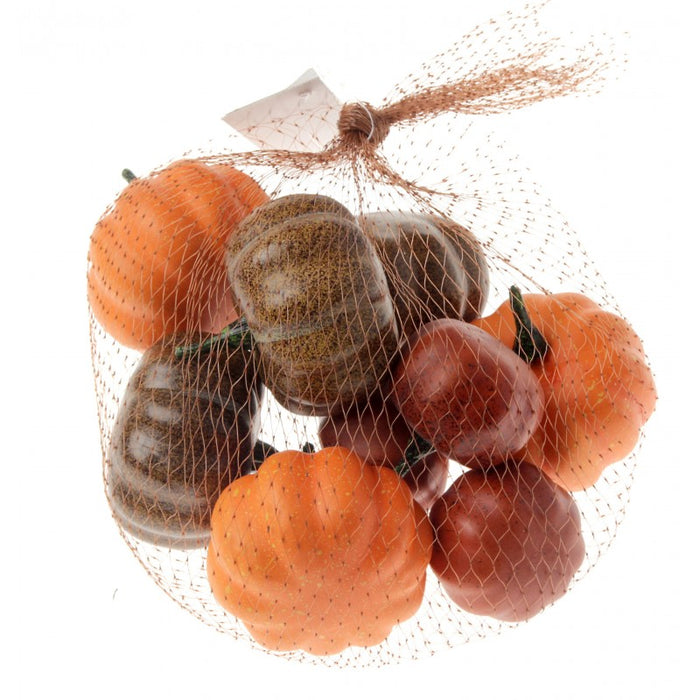 Assorted Pumpkins - Orange & Brown 9 (9pcs per pk, 6 x 10cm, 3 x 4.5cm)