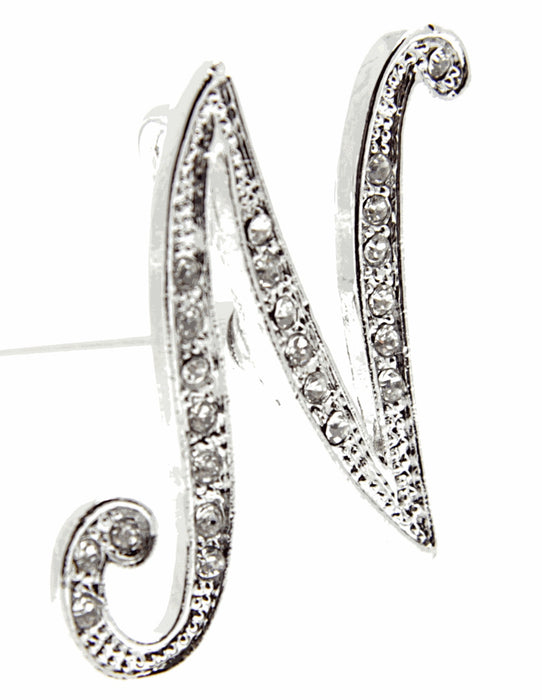 Monogram Letters N - Silver