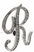 Monogram Letters R - Silver