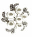 Truffle Brooch Pin - Cream and Silver (15cm Pin)