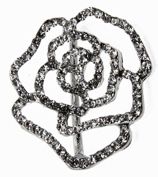 Silver Rose Bouquet Buckle