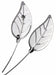 Gleaming Leaves - Silver (12 pcs per pk 6 with rhinestone, 6 without)