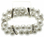 Double Bubble White Corsage Bracelet