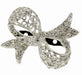 Bow Brooch Pin- Silver (4cm Diameter with a 15cm Pin)