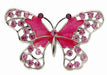 Butterfly Brooch Pin- Hot Pink (4cm Diameter)