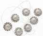 Beaming Pearl Jewel Garland - Cream and Silver (7 x 3cm Diameter Brooches on 1m roll)