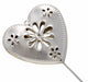 Heart Shaped Flowergirls Wedding Day Metal Wand - Silver