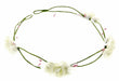 3 Rose Headband - White (17cm Diameter, adjustable)