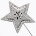 Star Shaped Flower Girl Wedding Day Metal Wand - Silver