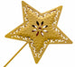 Star Shaped Flower Girls Wedding Day Metal Wand - Gold