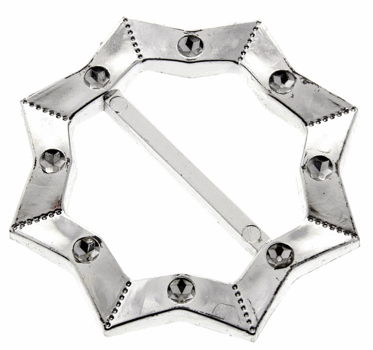 Rugged Beauty Buckle - Silver (7cm diameter, 6 pcs per pk)