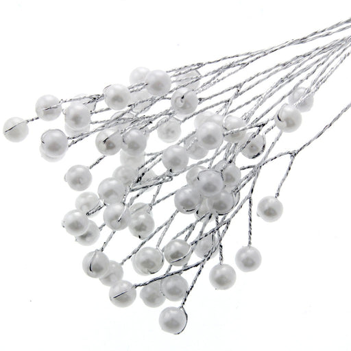 Bead Bunch 6mm - White (12 sprays per pk)