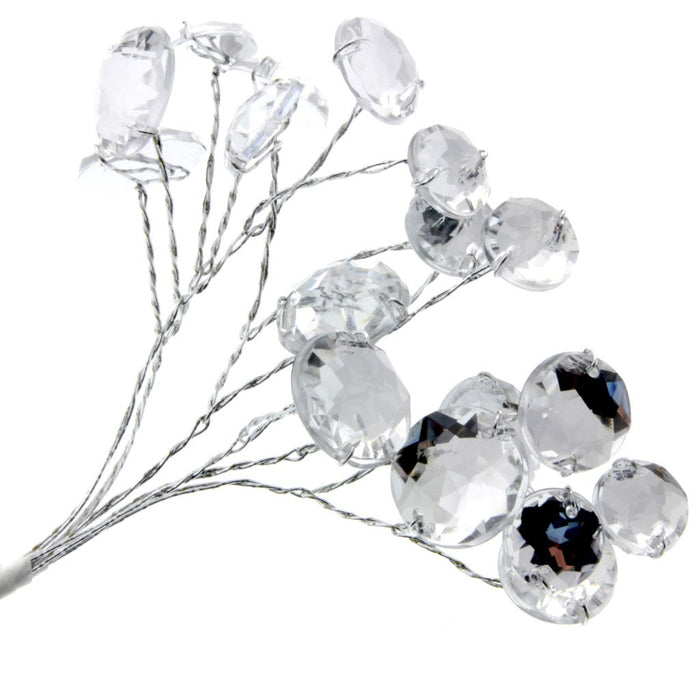 Mixed Mirror Crystals - Silver (3 bunches per pk)