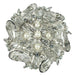 Buttons & Bows Chair Back Brooch - Silver (8.5cm Diameter)