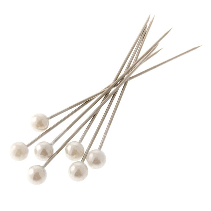 4mm Pearl Headed Corsage Pins - White (4cm Pin, 144pcs per pk)