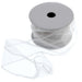 40mm Wired Edge Organza Ribbon - White (40mm x 20m)