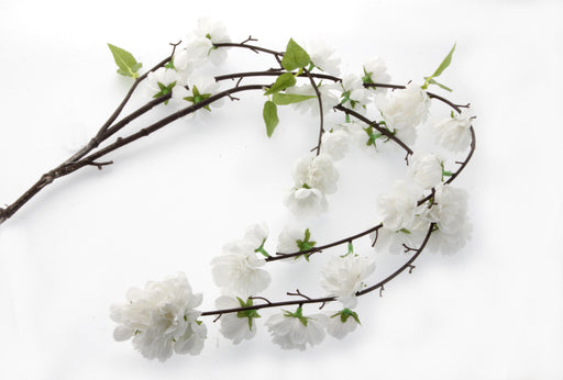 Large Cherry Blossom Spray - White (95cm Long)