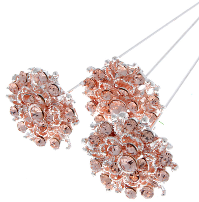 Princess Brooches Merida - Rose Gold (2.5cm Diameter, 3pcs per pk)