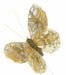 7cm Glitter Butterflies - Gold (12pcs per pk, on a 20cm wire)