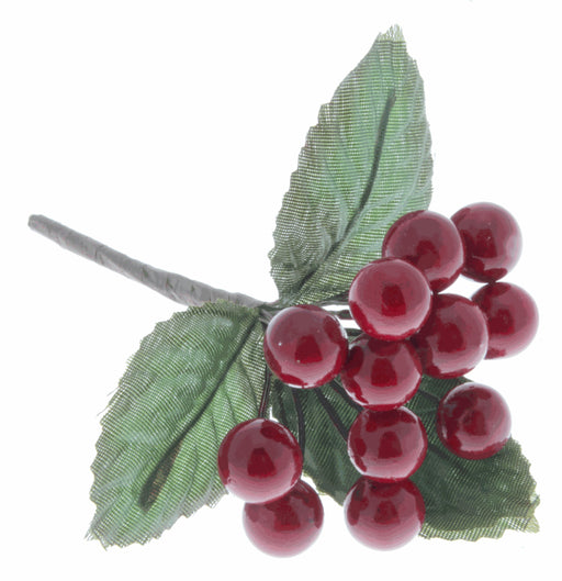 Berries - Red (1cm diameter, 6 bunches per pk)