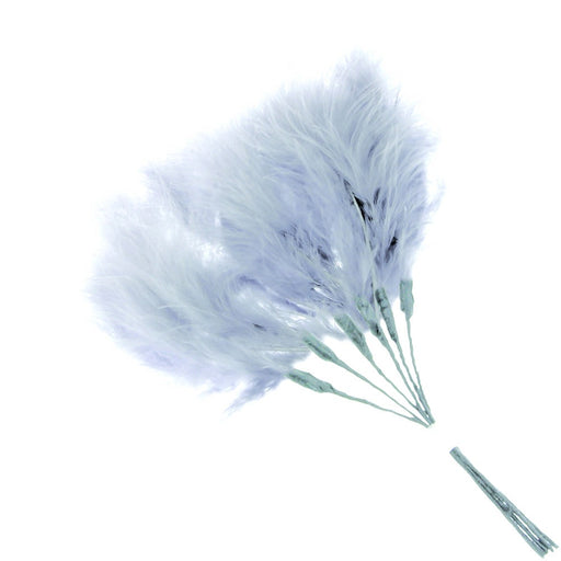 Fluffy Feathers - Grey (24cm Long, 6pcs per pk)