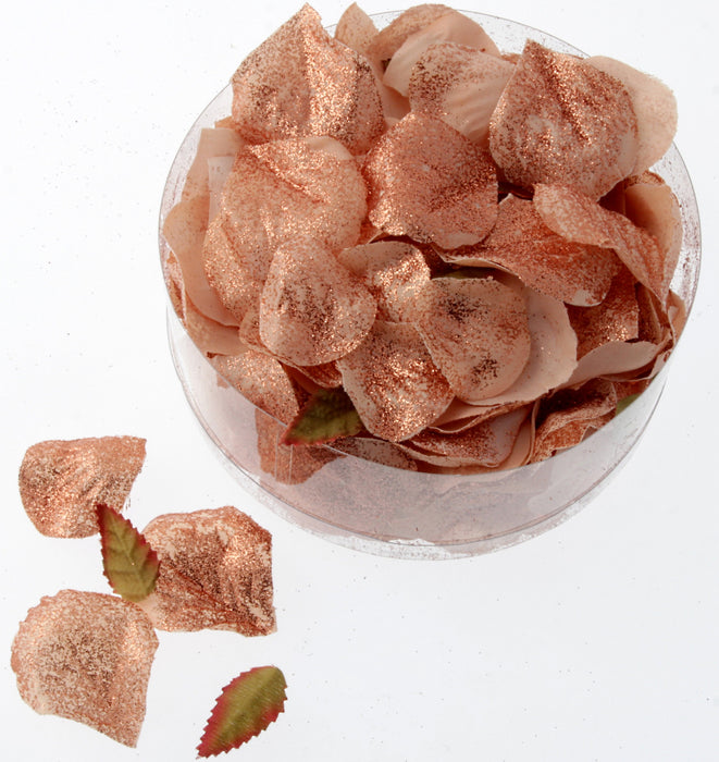 Glittered Rose Petals - Rose Gold (164pcs per pk)