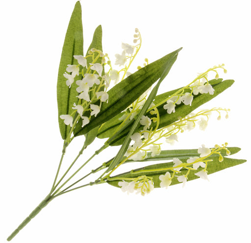 Silk Lily of the Valley - White & Green (32cm Long)