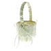 Lace Flower Girl Bag - White (12cm diameter x 22cm long)