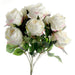 Peony Rose Bush - Cream (10 heads)