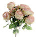 Peony Rose Bush - Pink/Cream (10 heads)