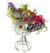 Daisy Glass Pot with Foliage - Mixed Colours (12cm tall)