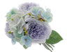 Peony & Hydrangea Bush - Blue Mix (28cm long)