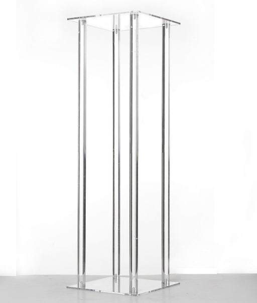 60cm Acrylic Plinth - Clear (60cm tall, flat pack)