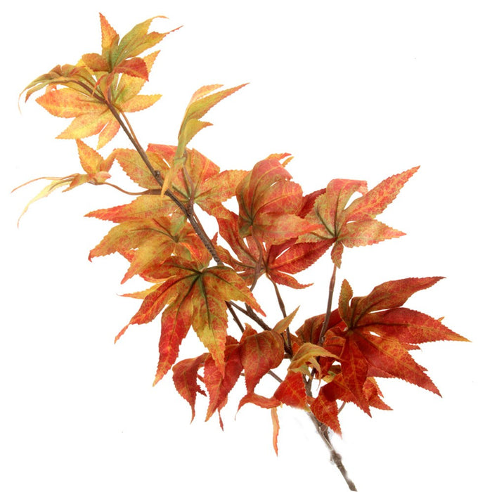 Japanese Maple Leaf Spray - Red/Orange (74cm long)