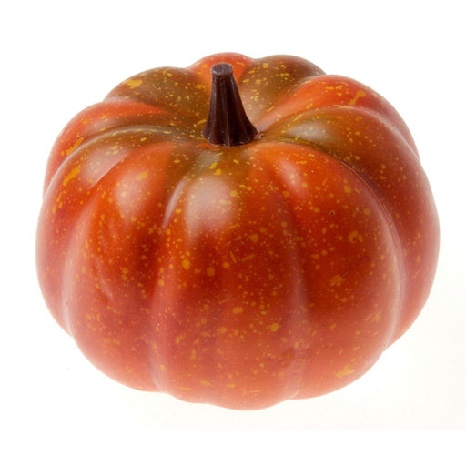 Small Artificial Pumpkin - Orange/Black (10cm diameter)