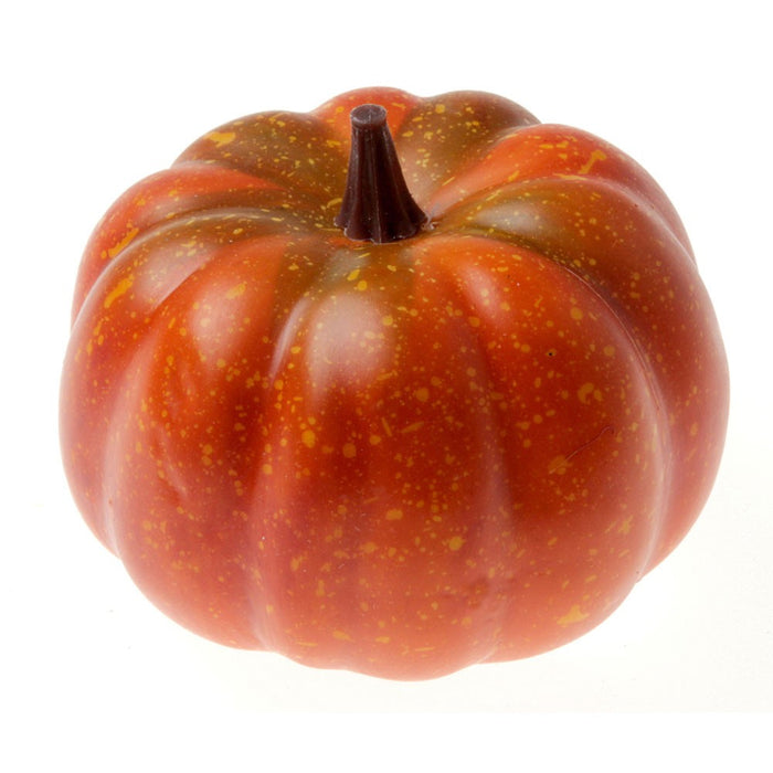 Small Artificial Pumpkin - Orange/Black (10cm diameter)