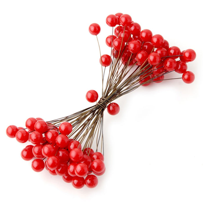 Double Ended Holly Berries (50 wires with 100 heads)