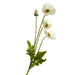 Poppy Spray - White (3 heads & 1 bud, 58cm long)